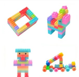 Building Blocks & Baby Rattle Toy Set – Educational STEM Construction Playset for Toddlers Early Learning Toy Mega Pack – Alphabet & Number Building Blocks, Animal Figures, and Floating Bath Duck Set