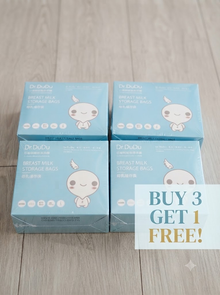 BUY 3 GET 1 FREE.   Dr. Dudu Breast Milk Storage Bags – 30pcs | BPA-Free, Leak-Proof, Pre-Sterilized Double-Zip Breastmilk Freezer Bags for Safe Breast Milk Storage & Feeding Convenience