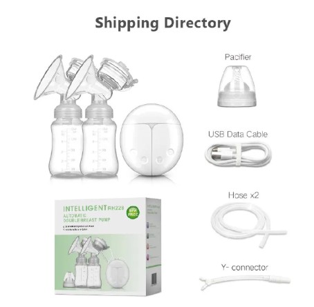 USB Powered Double Electric Breast Pump with Milk Bottle