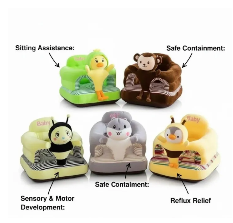 Premium Sit-Me-Up Baby Support Pillow – Soft Plush Infant Floor Seat & Posture Trainer