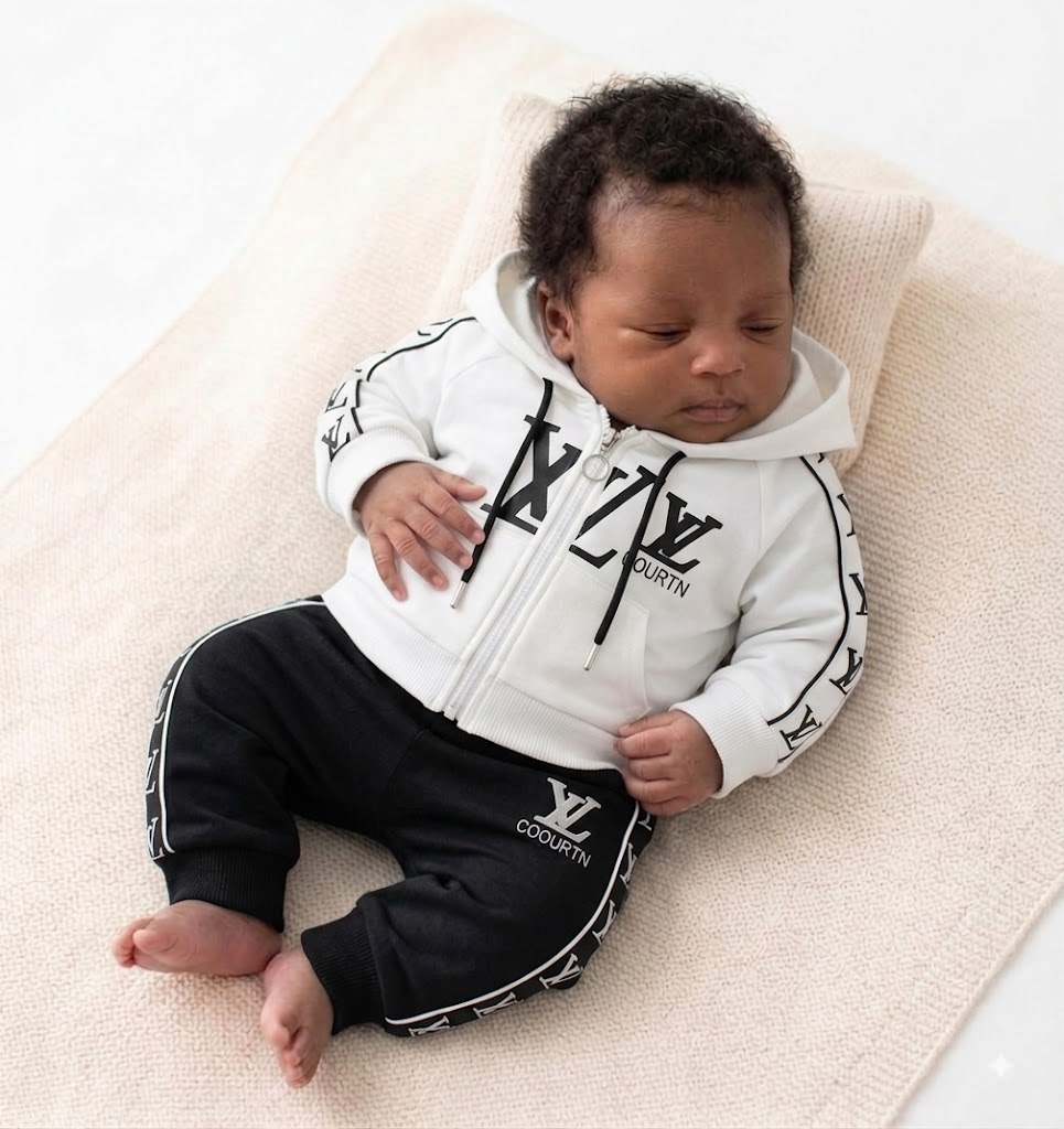 Kids Stylish Brown Zip-Up Hoodie and Jogger Tracksuit Set - Premium Comfort