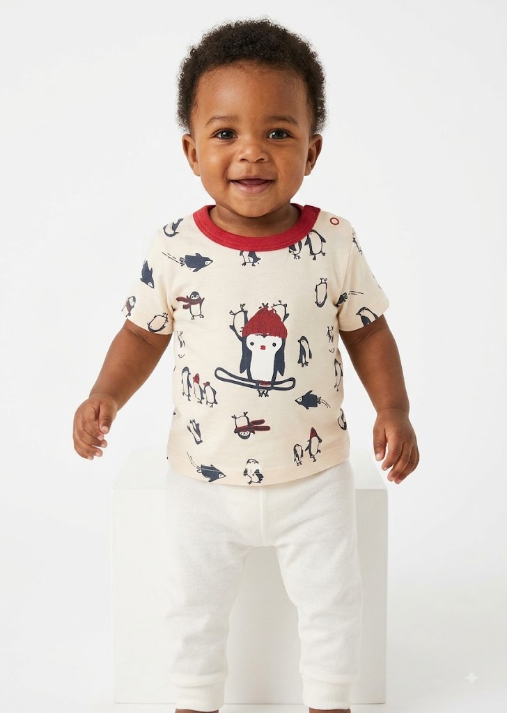Premium Baby T-Shirt Multipack – Assorted Cute Prints for Boys & Girls age 0-3 months