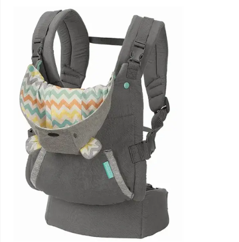 Infantino Ergonomic Baby Carrier – Choose 4-in-1 Flip or Cuddle Up Hooded Owl | Infant to Toddler- Grey