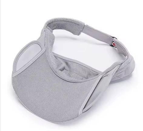 Unisex Adjustable Sports Sun Visor Cap – Wide Brim Open Top Hat for Golf, Running & Outdoor Activities