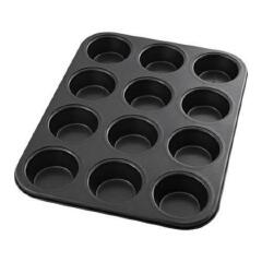 2 in 1 BAKING SET!!! Non-Stick Muffin & Cupcake Baking Tray + (FREE 12pcs silicone reusable cupcakes mould)