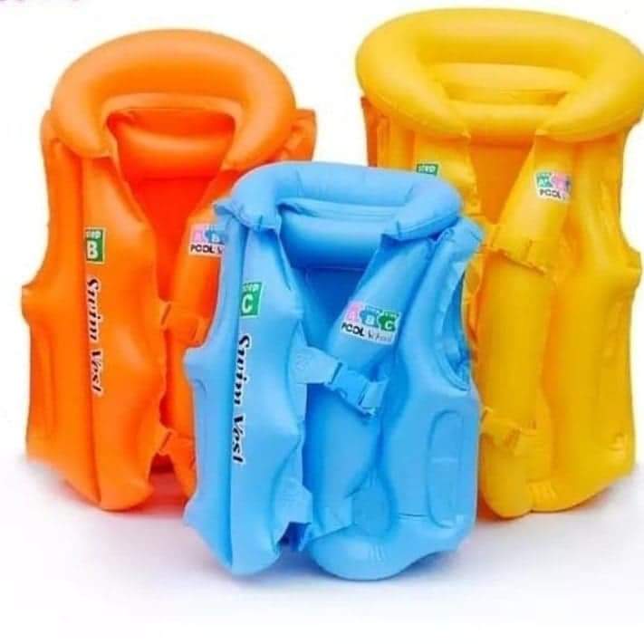 swimming jackets or floaters. designed to be a flotation aid to help children stay afloat and build confidence while learning to swim.