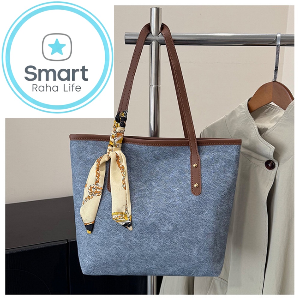 Smartrahalife Fashion PU Leather Tote Bag for Women, 3 Ways to Wear: Shoulder/Crossbody/Handbag, Casual Portable Purse with Local Fast Delivery