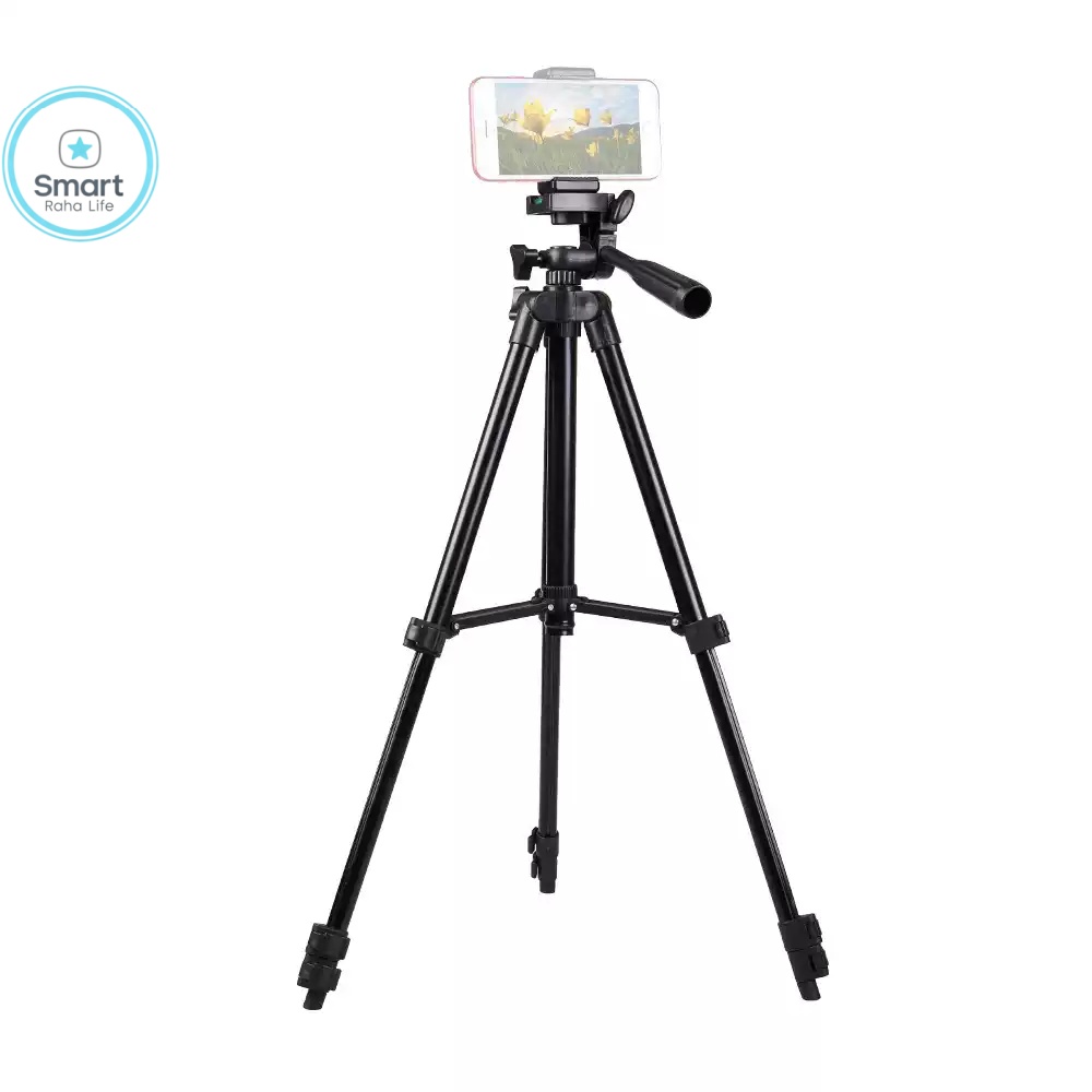【Promotion】Smartrahalife Aluminum Alloy Tripod, Adjustable Portable Tripod Stand Compatible with All Smartphones & DSLR Digital Cameras, Equipped with Phone Clip and Storage Bag for Live Broadcast