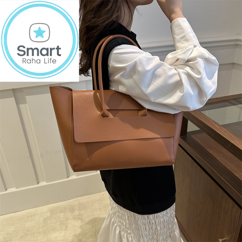 Smartrahalife Fashion PU Leather Tote Bag for Women, 3 Ways to Wear: Shoulder/Crossbody/Handbag, Casual Portable Purse with Local Fast Delivery
