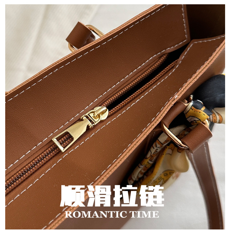 Smartrahalife Fashion PU Leather Tote Bag for Women, 3 Ways to Wear: Shoulder/Crossbody/Handbag, Casual Portable Purse with Local Fast Delivery