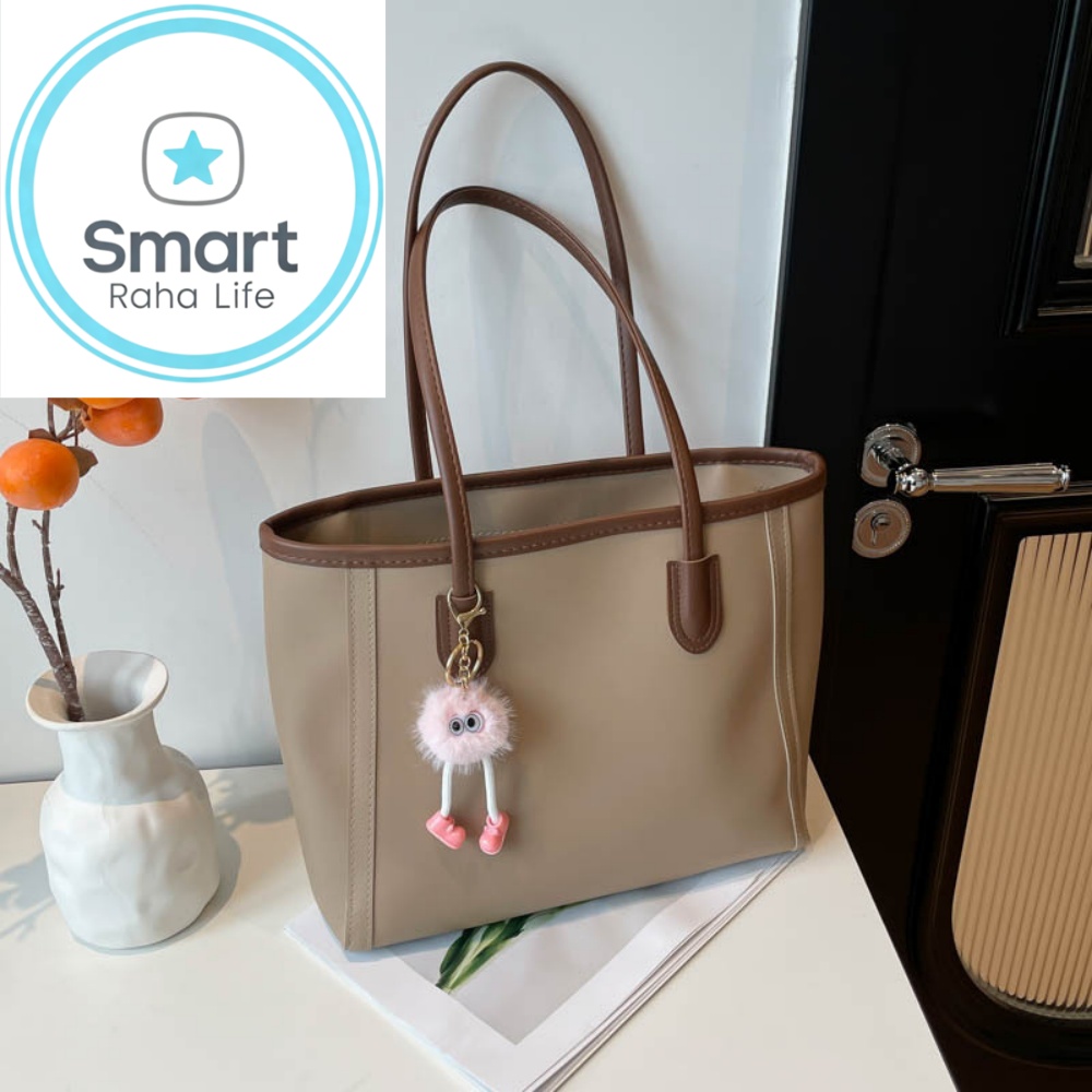 Smartrahalife Fashion PU Leather Tote Bag for Women, 3 Ways to Wear: Shoulder/Crossbody/Handbag, Casual Portable Purse with Local Fast Delivery