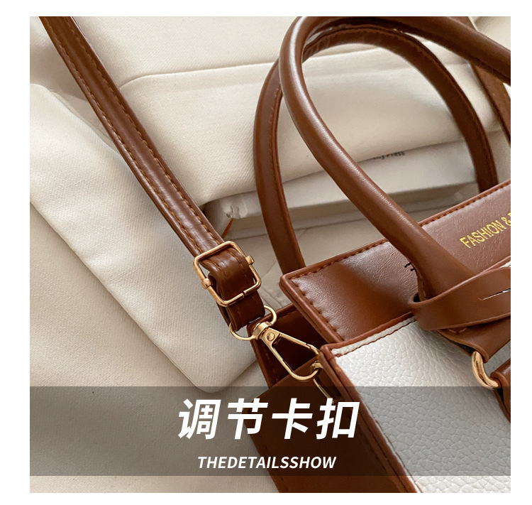 Smartrahalife Fashion PU Leather Tote Bag for Women, 3 Ways to Wear: Shoulder/Crossbody/Handbag, Casual Portable Purse with Local Fast Delivery