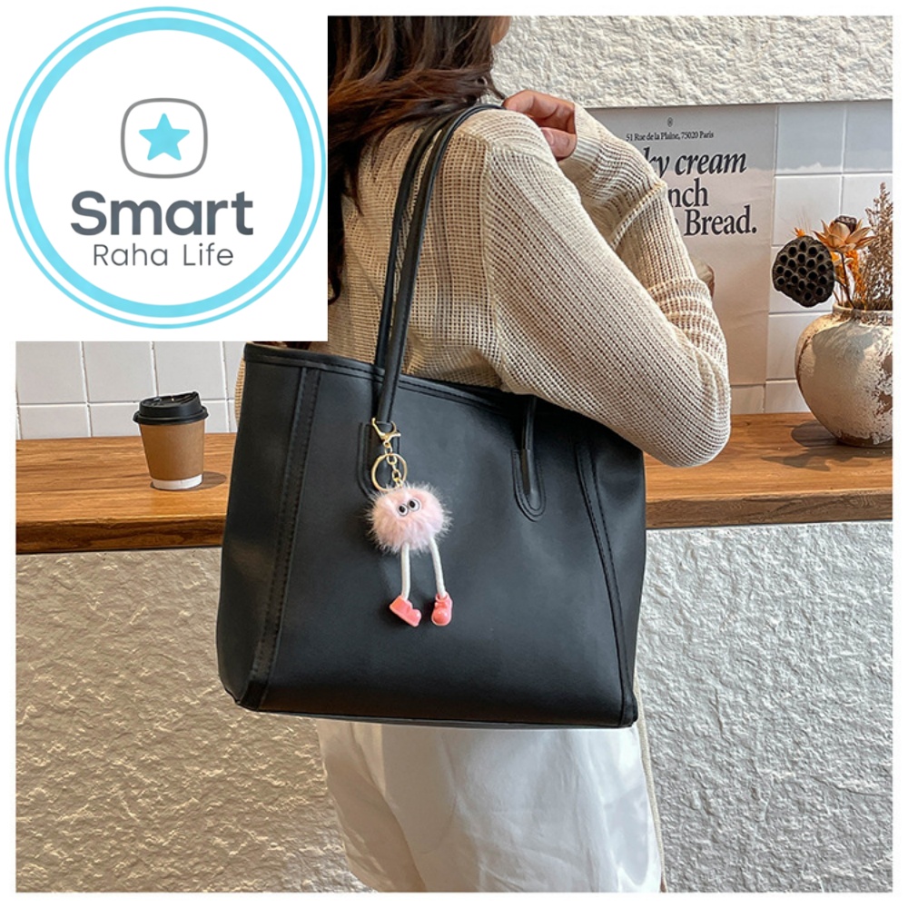 Smartrahalife Fashion PU Leather Tote Bag for Women, 3 Ways to Wear: Shoulder/Crossbody/Handbag, Casual Portable Purse with Local Fast Delivery