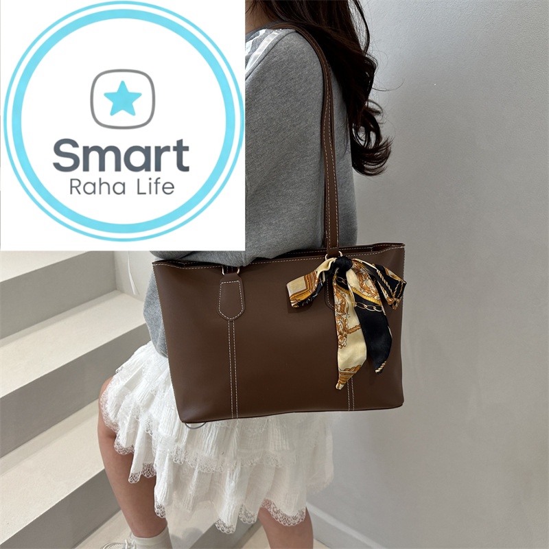 Smartrahalife Fashion PU Leather Tote Bag for Women, 3 Ways to Wear: Shoulder/Crossbody/Handbag, Casual Portable Purse with Local Fast Delivery