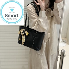 Smartrahalife Fashion PU Leather Tote Bag for Women, 3 Ways to Wear: Shoulder/Crossbody/Handbag, Casual Portable Purse with Local Fast Delivery