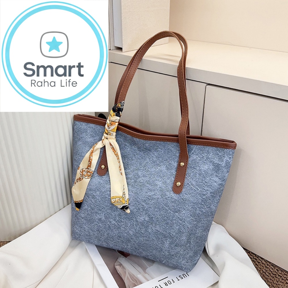 Smartrahalife Fashion PU Leather Tote Bag for Women, 3 Ways to Wear: Shoulder/Crossbody/Handbag, Casual Portable Purse with Local Fast Delivery