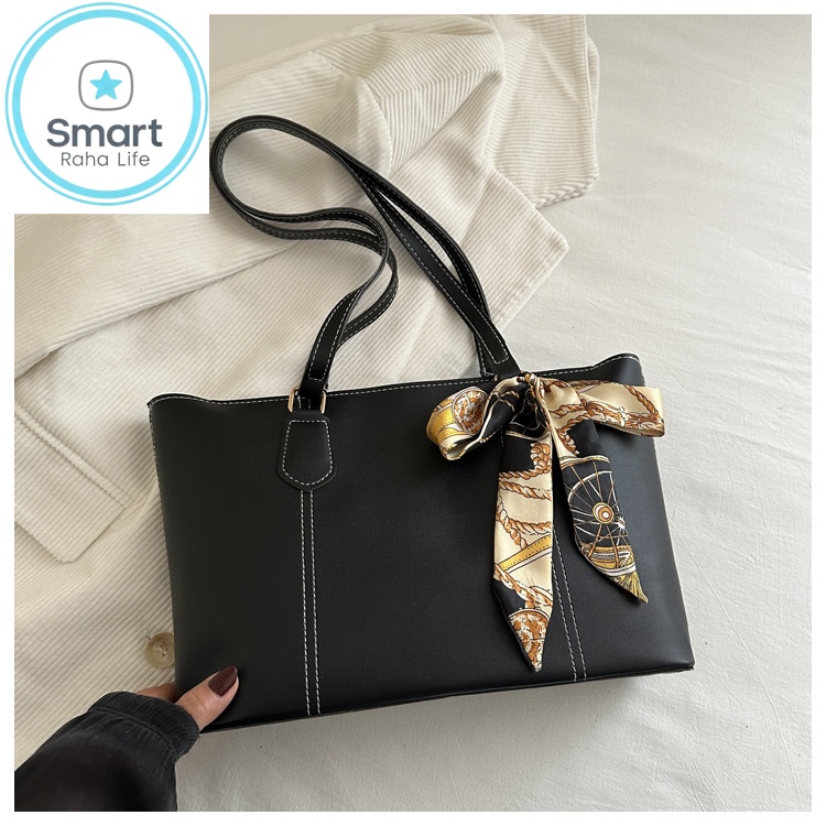 Smartrahalife Fashion PU Leather Tote Bag for Women, 3 Ways to Wear: Shoulder/Crossbody/Handbag, Casual Portable Purse with Local Fast Delivery