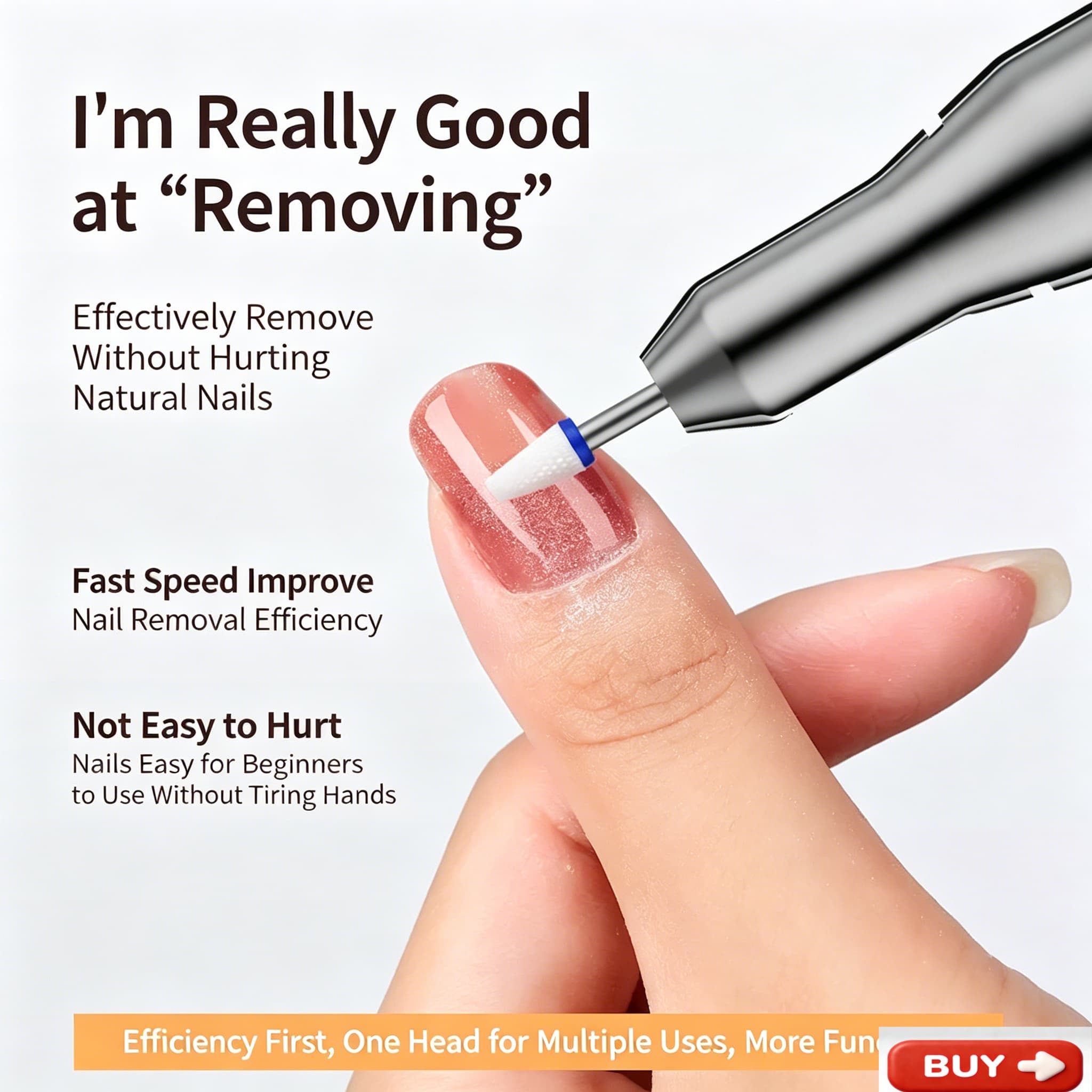 【Promotion】Smartrahalife Cordless Electric Nail Drill Kit – Rechargeable Professional E-file for Acrylic & Gel Nail Removal, Low Heat Handheld Manicure Tool with Multiple Bits