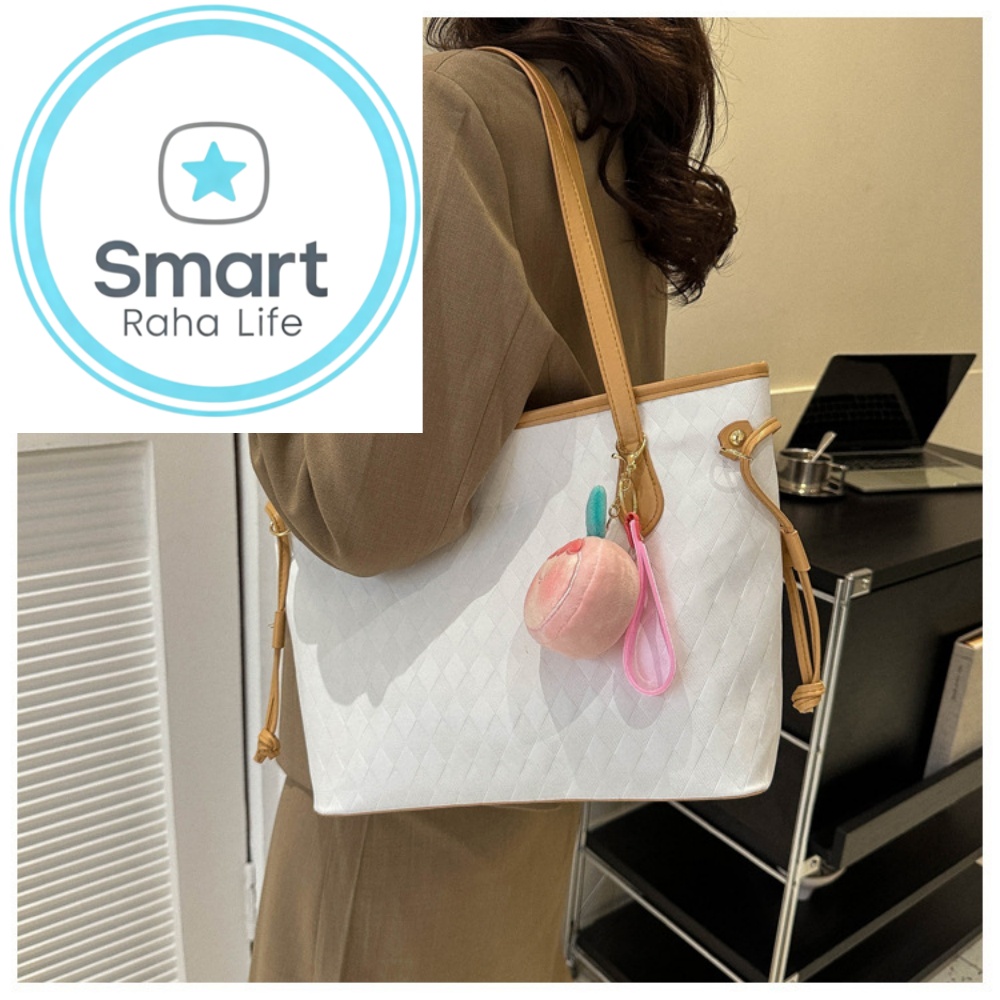 Smartrahalife Fashion PU Leather Tote Bag for Women, 3 Ways to Wear: Shoulder/Crossbody/Handbag, Casual Portable Purse with Local Fast Delivery