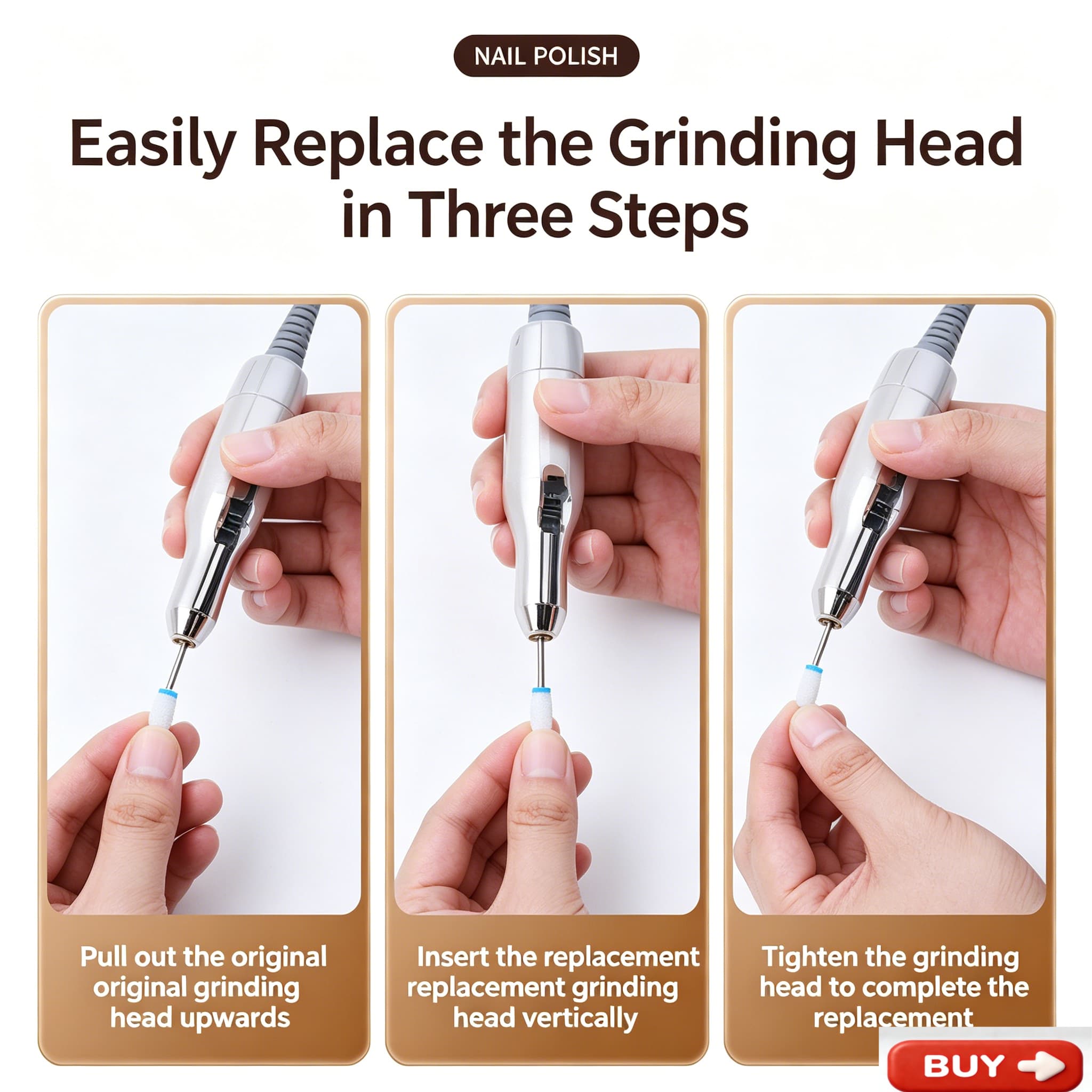 【Promotion】Smartrahalife Cordless Electric Nail Drill Kit – Rechargeable Professional E-file for Acrylic & Gel Nail Removal, Low Heat Handheld Manicure Tool with Multiple Bits