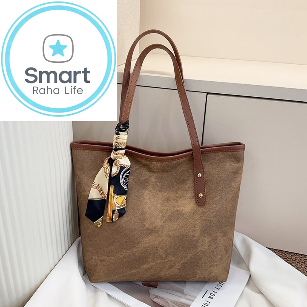 Smartrahalife Fashion PU Leather Tote Bag for Women, 3 Ways to Wear: Shoulder/Crossbody/Handbag, Casual Portable Purse with Local Fast Delivery