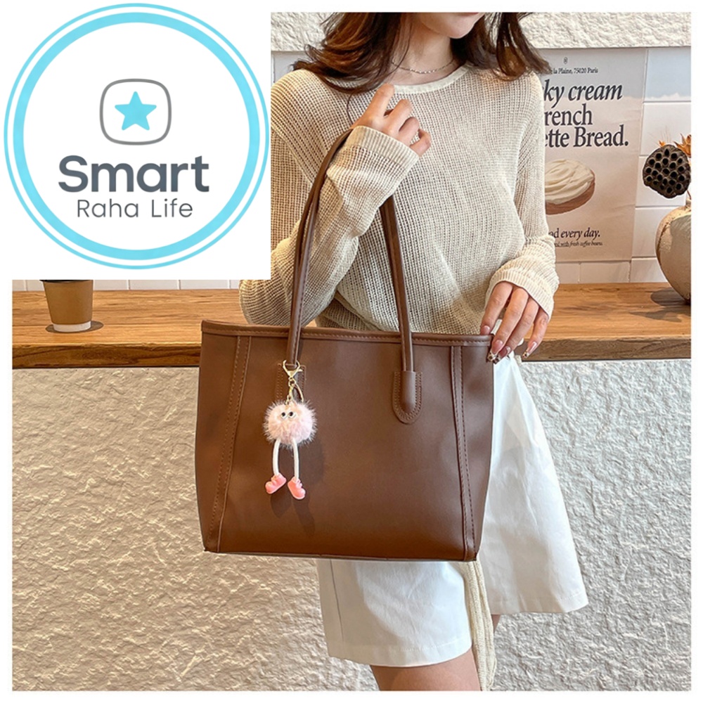 Smartrahalife Fashion PU Leather Tote Bag for Women, 3 Ways to Wear: Shoulder/Crossbody/Handbag, Casual Portable Purse with Local Fast Delivery