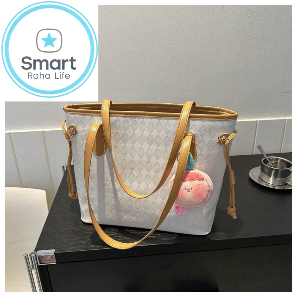 Smartrahalife Fashion PU Leather Tote Bag for Women, 3 Ways to Wear: Shoulder/Crossbody/Handbag, Casual Portable Purse with Local Fast Delivery