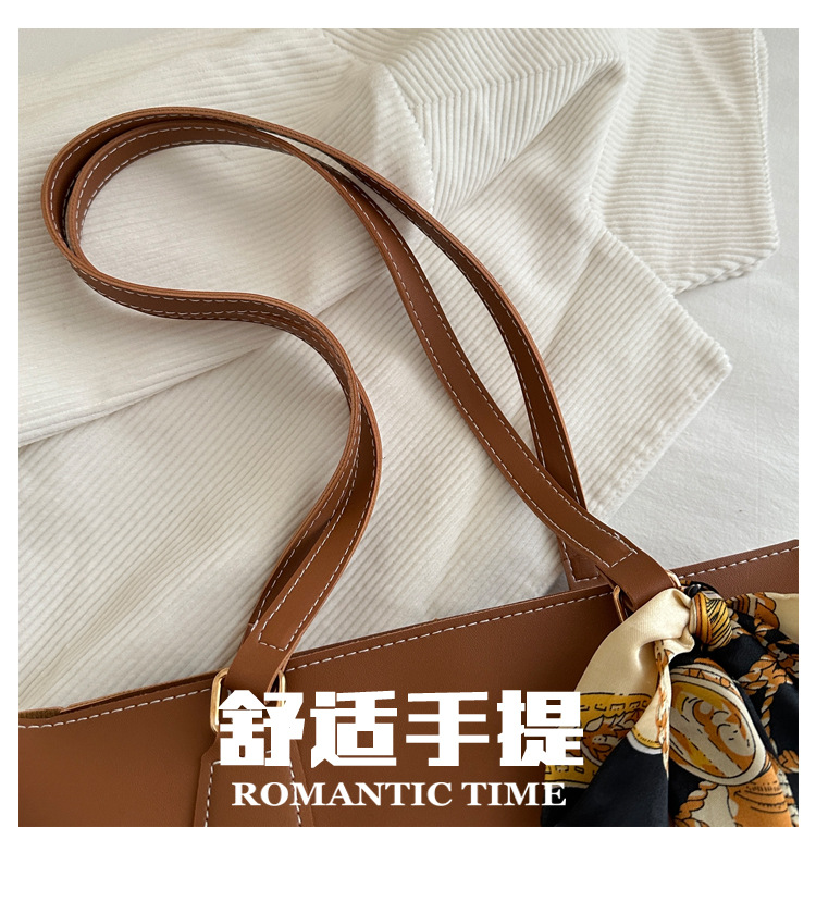 Smartrahalife Fashion PU Leather Tote Bag for Women, 3 Ways to Wear: Shoulder/Crossbody/Handbag, Casual Portable Purse with Local Fast Delivery