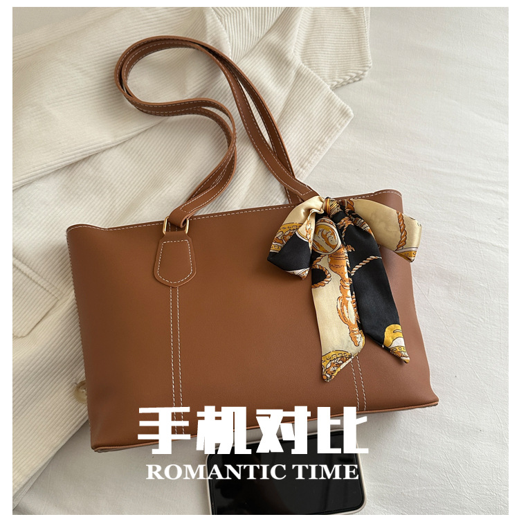 Smartrahalife Fashion PU Leather Tote Bag for Women, 3 Ways to Wear: Shoulder/Crossbody/Handbag, Casual Portable Purse with Local Fast Delivery