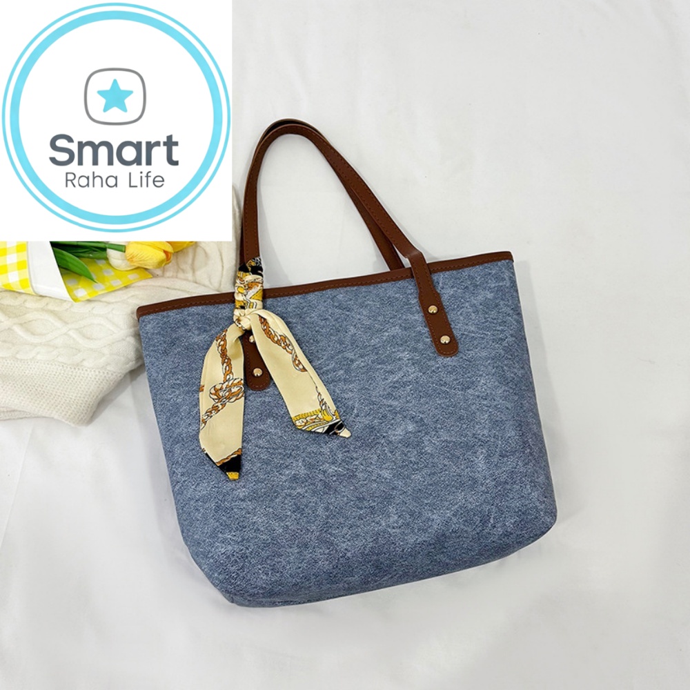 Smartrahalife Fashion PU Leather Tote Bag for Women, 3 Ways to Wear: Shoulder/Crossbody/Handbag, Casual Portable Purse with Local Fast Delivery