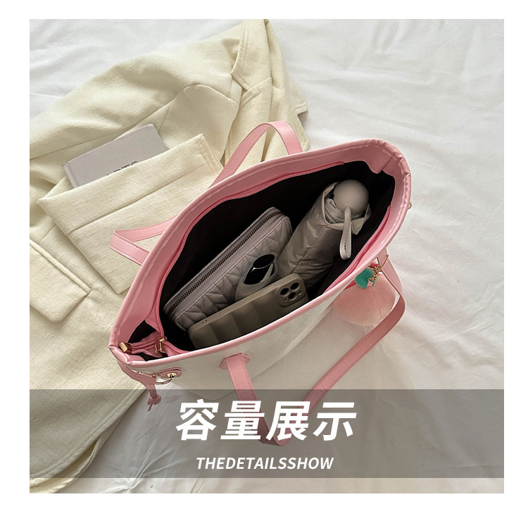 Smartrahalife Fashion PU Leather Tote Bag for Women, 3 Ways to Wear: Shoulder/Crossbody/Handbag, Casual Portable Purse with Local Fast Delivery