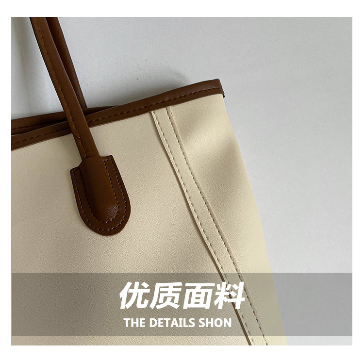 Smartrahalife Fashion PU Leather Tote Bag for Women, 3 Ways to Wear: Shoulder/Crossbody/Handbag, Casual Portable Purse with Local Fast Delivery