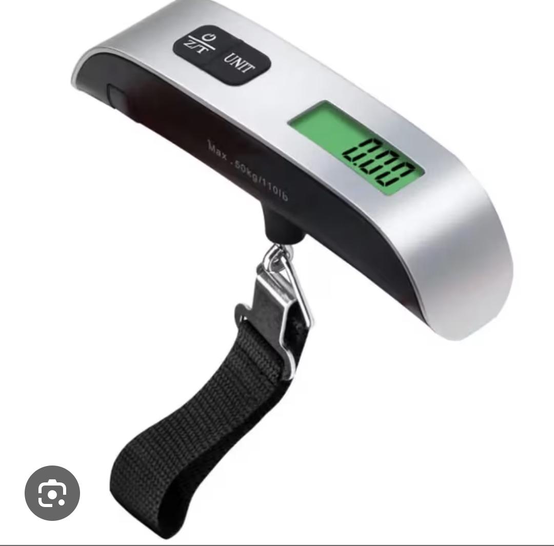 ELECTRONIC PORTABLE MULTIFUNCTIONAL LUGGAGE SCALE, TRAVEL ESSENTIALS, DIGITAL SUITCASE WEIGHT SCALES FOR TRAVEL ACCESSORIES, HANGING BAGGAGE SCALE WITH TEMPERATURE SENSOR, RUBBER PAINT