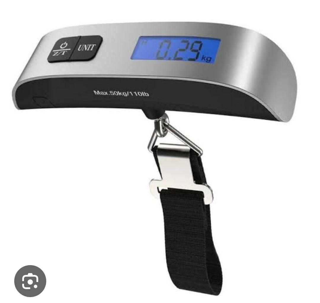 ELECTRONIC PORTABLE MULTIFUNCTIONAL LUGGAGE SCALE, TRAVEL ESSENTIALS, DIGITAL SUITCASE WEIGHT SCALES FOR TRAVEL ACCESSORIES, HANGING BAGGAGE SCALE WITH TEMPERATURE SENSOR, RUBBER PAINT