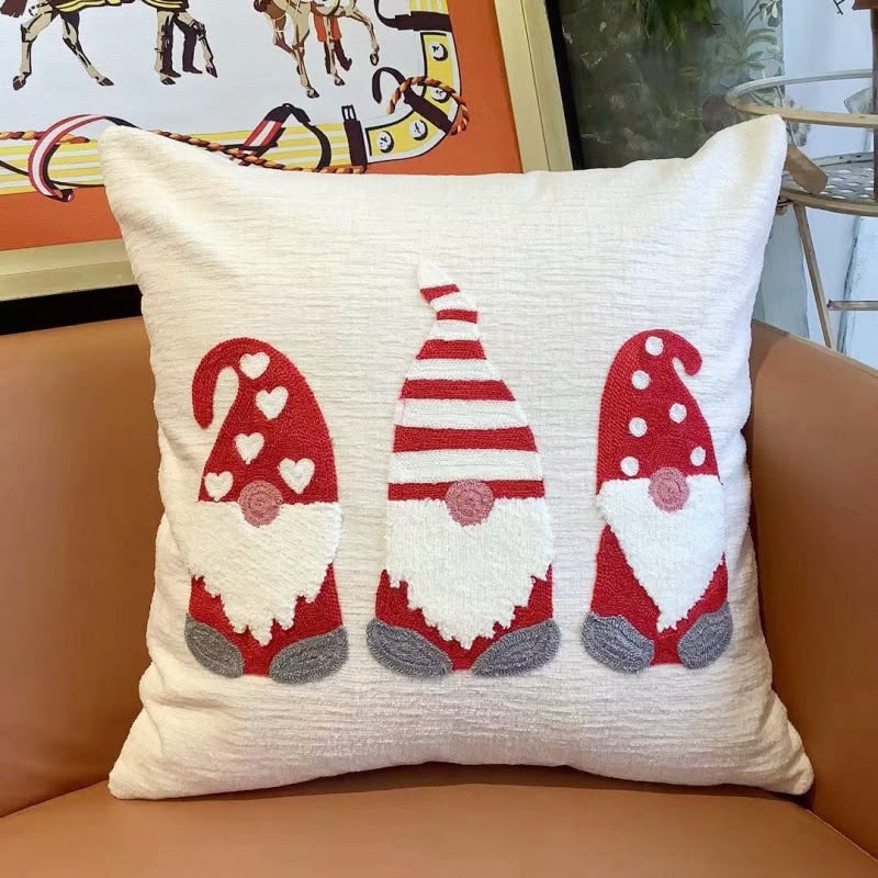 CHRISTMAS PILLOW COVERS HOME DÉCOR CHRITMAS PATTERNS, SOFT COZY FABRIC WITH SANTA CLAUS,CHRISTMAS TREE, SNOWFLAKE, WINTER DECOR, FOR PORCH SOFA BED LIVINGROOM
