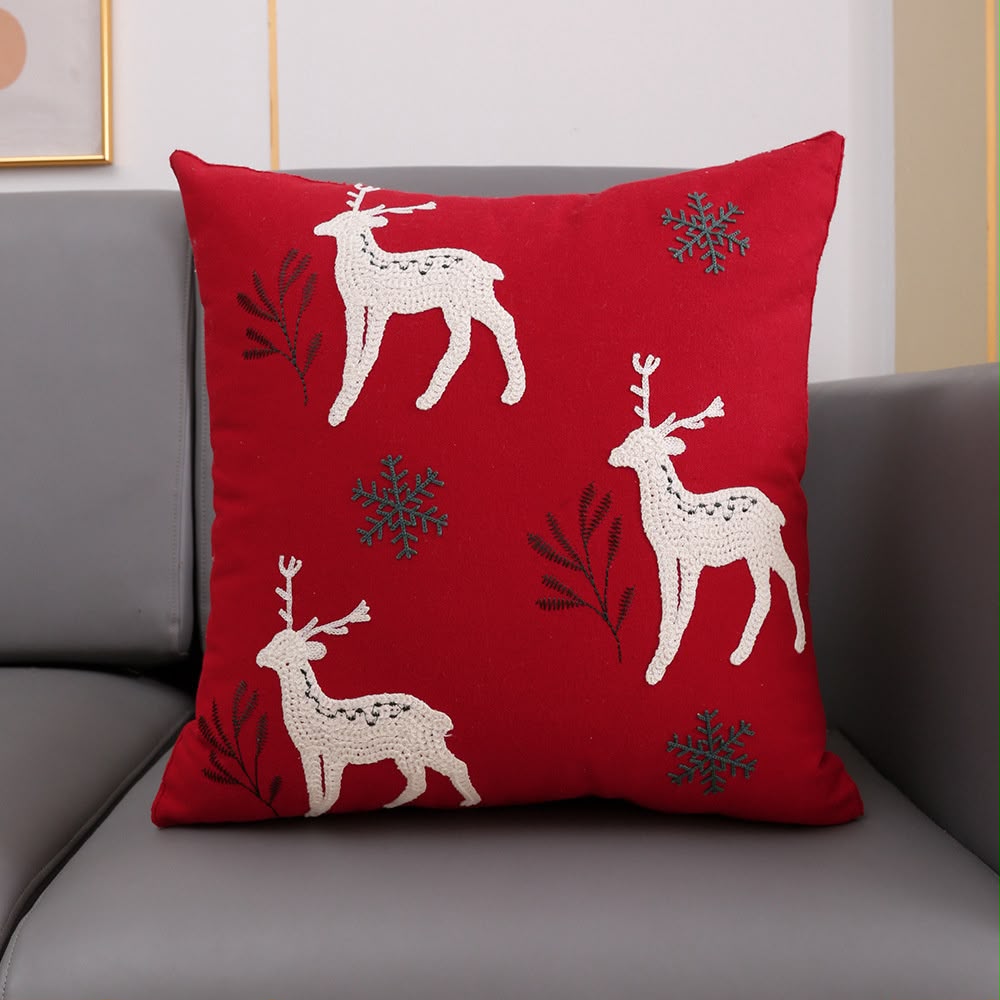 CHRISTMAS PILLOW COVERS HOME DÉCOR CHRITMAS PATTERNS, SOFT COZY FABRIC WITH SANTA CLAUS,CHRISTMAS TREE, SNOWFLAKE, WINTER DECOR, FOR PORCH SOFA BED LIVINGROOM