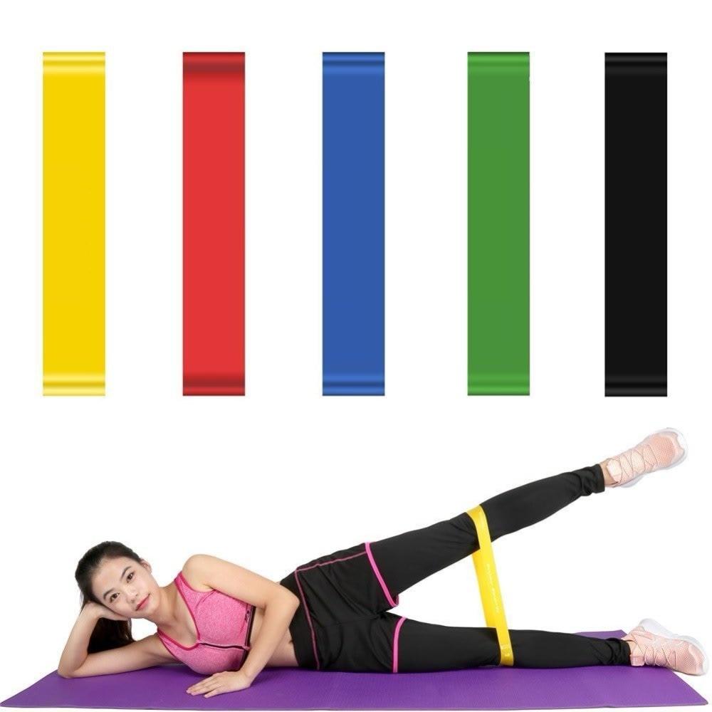 5IN1 EXERCISE PREMIUM RESISTANCE BANDSRESISTANCE BANDS EXERCISE BANDS SET, 5-LEVELS FOR HOME GYM, YOGA & PILATES ELASTIC STRETCH BANDS FOR STRENGTH TRAINING, PHYSICAL THERAPY, LEG GLUTE ARM WORKOUTS,