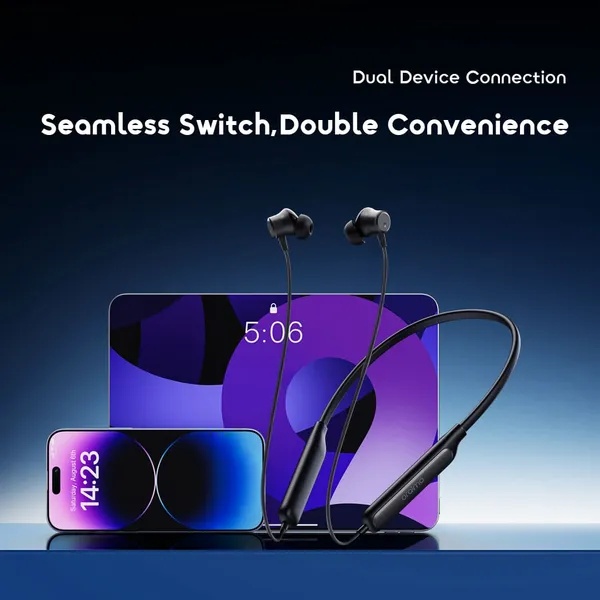 DISCOUNT DEALS!! ORAIMO NECKLACE 5:| Sound 360 Spatial Audio | 40-Hr Playtime | 2600mAh Battery | Personalized Vibration Alerts | Dual Device Connection | AI Call Noise Cancellation | Earphones