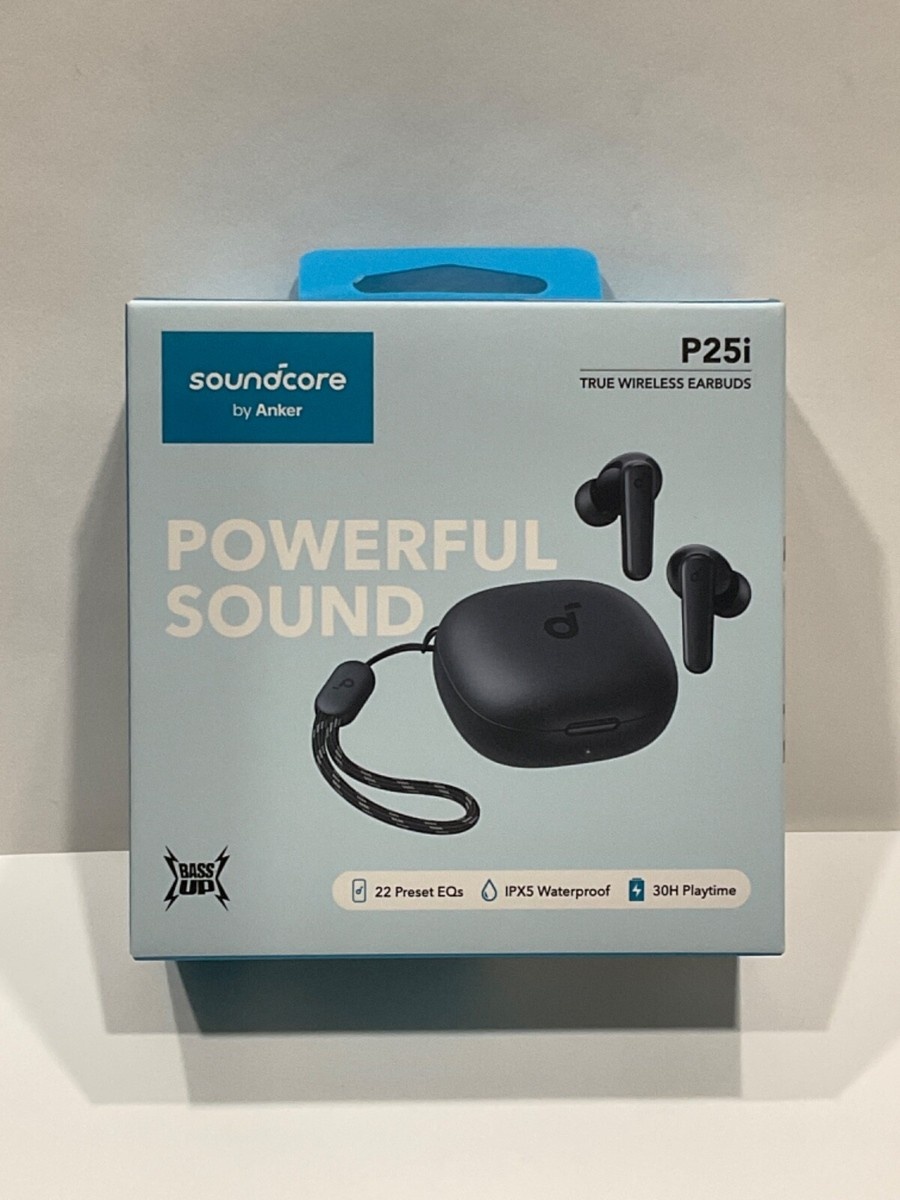 HOT DEALS!! ANKER P25i TRUE WIRELESS EARBUDS: | 10-Hr Long Playtime | IPX5 Water Resistant | 22 Preset EQs | Noise Cancellation | Anker App Download | Dual Mic Earbuds | Earbuds