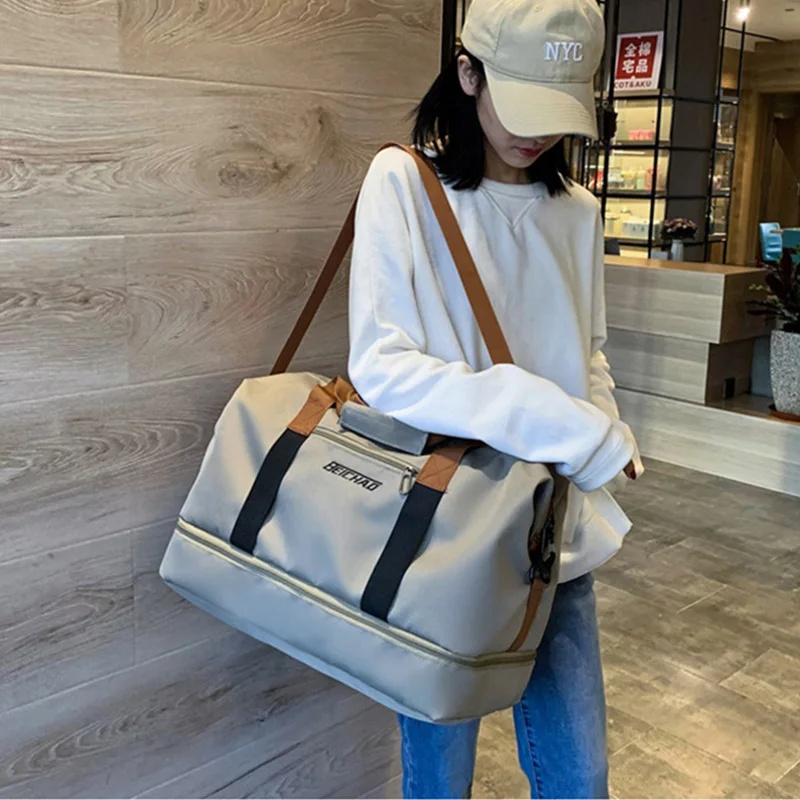 AMAZING OFFERS!! Luxury Expandable Beichao Duffel/Travel Bag: | Large Capacity Handbag | Shoulder & Crossbody Straps | Dry & Wet Separations | Dual Side Pockets |