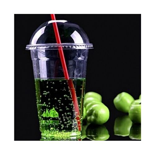 AMAZING OFFERS!! 100Pcs Disposable Plastic Cups NO LIDS & Straws:| 250ml | Suitable for Juices, Iced Coffee, Smoothies, Milkshakes and Frozen Cocktails | Recyclable