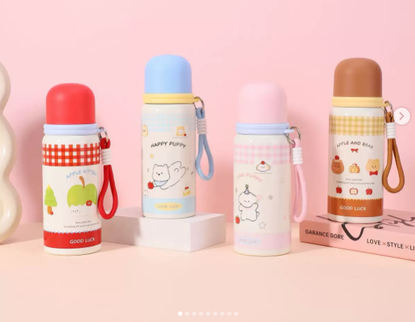 DISCOUNT DEALS!! Stainless Steel Kid's ThermoCup: | 600ml Capacity | Double-Wall Insulation | Air-Tight Silicone Lid | Hot/Cold Function | Lightweight | Durable Food-Grade Material | Thermocups/Flasks