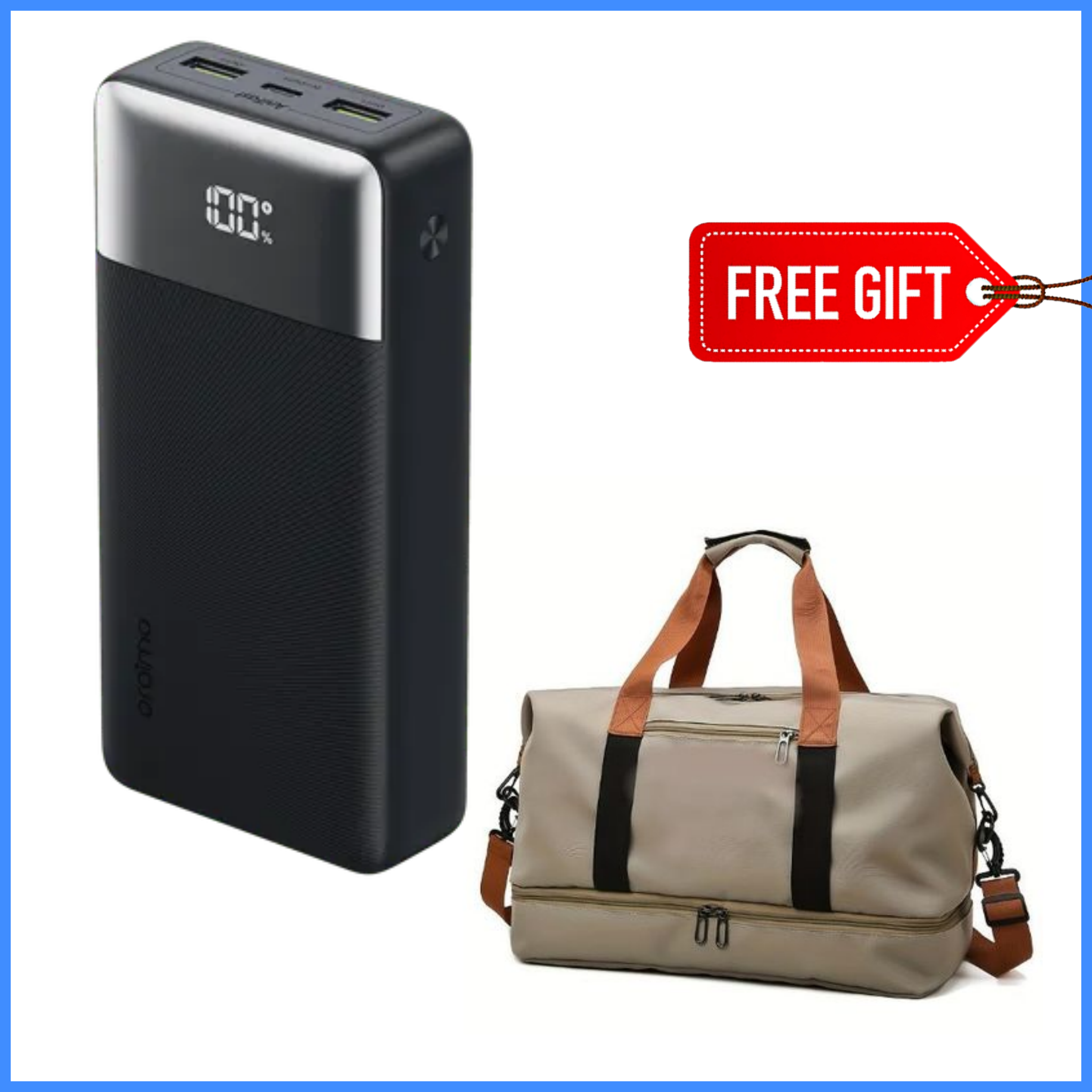 LIMITED OFFER!! ORAIMO POWERNOVA Q21 20000mAh 22.5W POWER BANK: | 3 Device Charging | Smart Digital Display | 22.5W Two-Way Fast Recharging | USB-A & 2 Type-C  Ports | QC3.0 & PD3.0 Compatible |