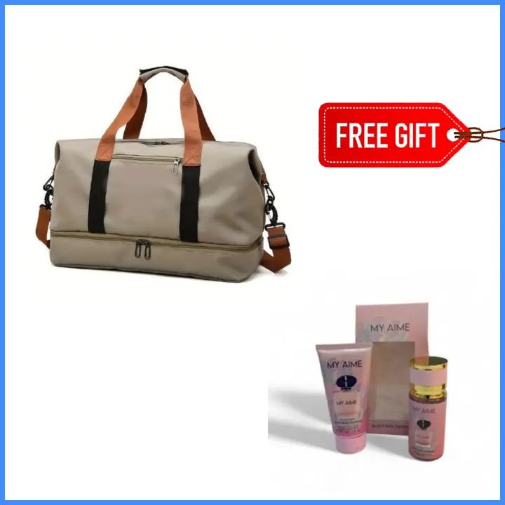 AMAZING OFFERS!! Luxury Expandable Beichao Duffel/Travel Bag: | Large Capacity Handbag | Shoulder & Crossbody Straps | Dry & Wet Separations | Dual Side Pockets | with Free Sombrero Hat & Sunglasses