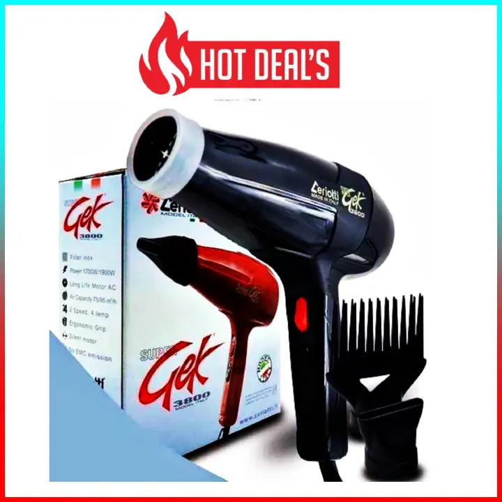LIMITED LIMITED DEALS!! BLOWDRY/HAIR DRYER. Super Gek Cerrioti 3800 W Hair - 3800W High‑Power Performance for ultra‑fast drying, Dual Heat & Speed Settings for customized styling,