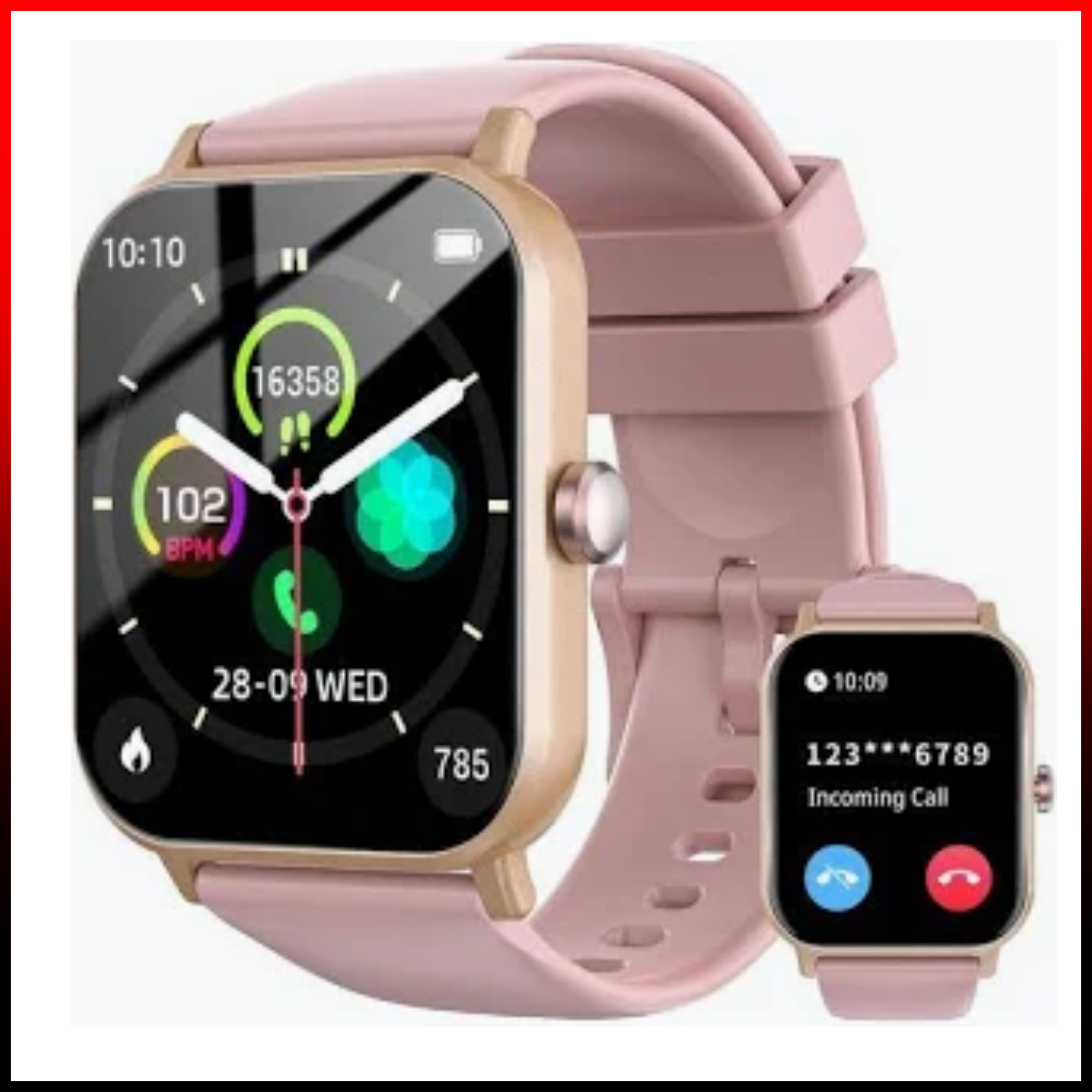 LIMITED TIME DEALS!!! Oraimo Watch 5 Lite OSW-804 Rose Gold Pink Smart Watch That Makes And Receives Calls Oraimo Watch 5 Lite Smart Watch Smartwatch' Screen Bluetooth Durable Waterproof Dustproof