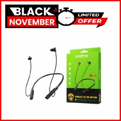 BLACK  NOVEMBER DEALS!! Oraimo Necklace Lite Call Vibration Wireless Headphones IPX4 waterproof and Noise reduction in calls & with dual device connection 30Hr Playtime & Vibration Notifications