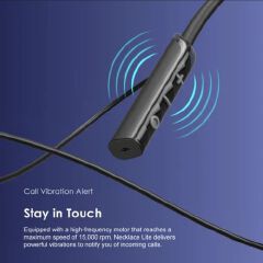 BLACK  NOVEMBER DEALS!! Oraimo Necklace Lite Call Vibration Wireless Headphones IPX4 waterproof and Noise reduction in calls & with dual device connection 30Hr Playtime & Vibration Notifications