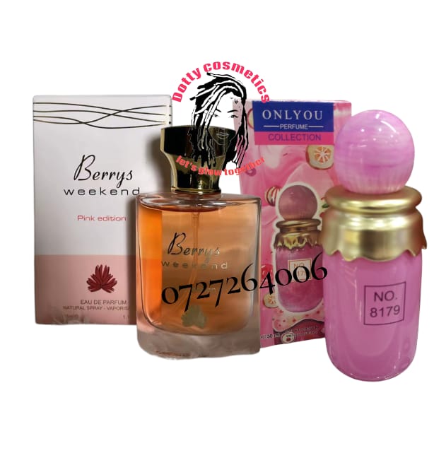 Berry’s Weekend & Only You Perfume Collection – Long Lasting Ladies Fragrance Set
Elevate your everyday scent with this elegant ladies’ perfume combo featuring the luxurious Berry’s Weekend Pink