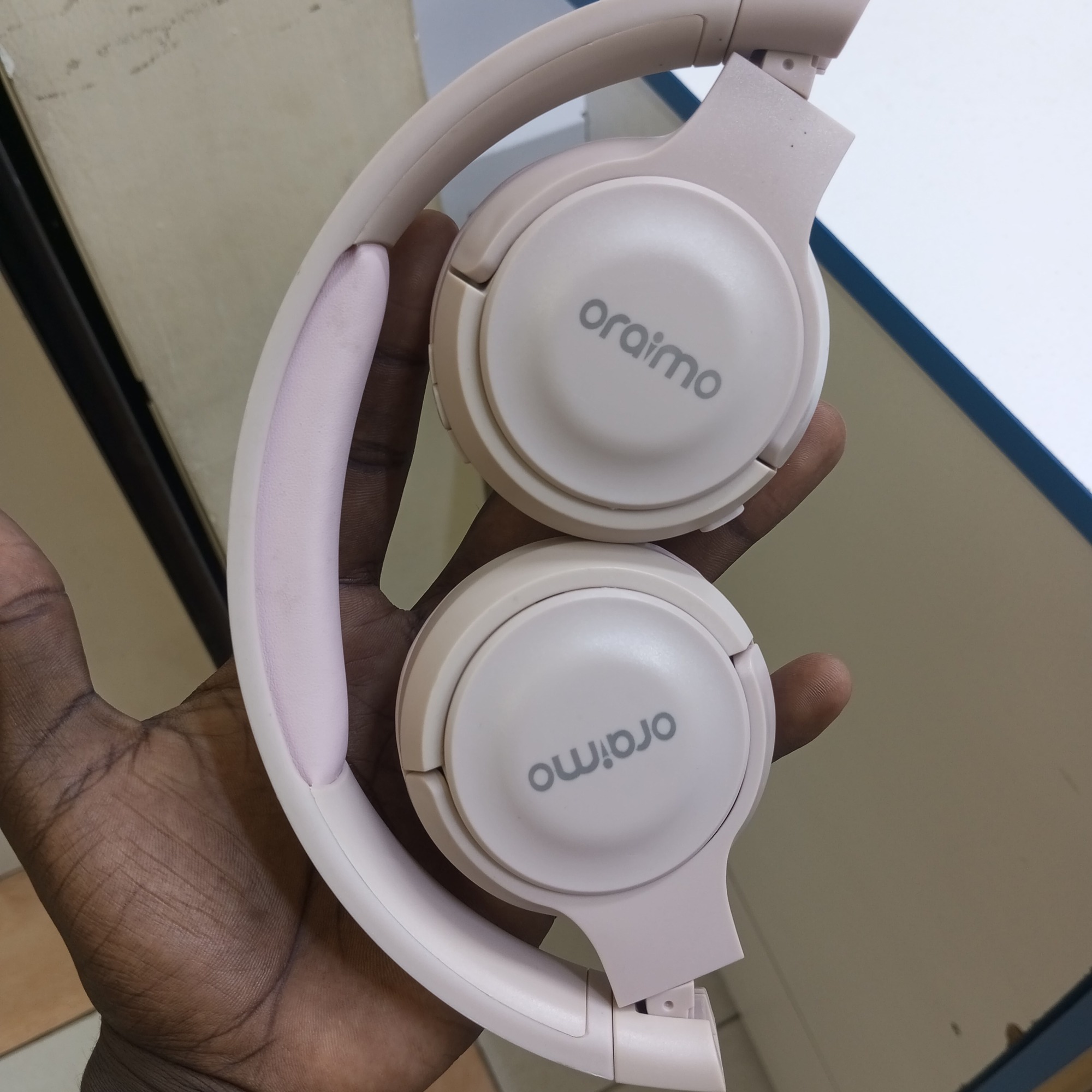 Oraimo Soft Pink 510BT ANC Wireless Over-Ear Headphones – 12 Hours Battery
